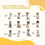Cancelletto per Cani Estensibile con Porta e 2 Pannelli, Piedini Triangolari, 112-159x70 cm, Legno Naturale - immagine 4