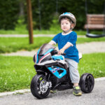 Moto per Bambini 18-60 Mesi Modello BMW HP4 con Fari, Musica e Pedali, in PP e Metallo, 82,5x42x54 cm, Blu - immagine 2