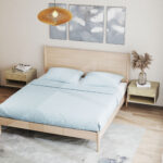 Set di 2 Comodini Sospesi Moderni con Cassetto e Vano Aperto, 37x32x21 cm, Legno Naturale - immagine 9