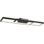 Lampada LED a Soffitto Dimmerabile 30-60K con Telecomando e Interruttore, 70x30 cm, Nero