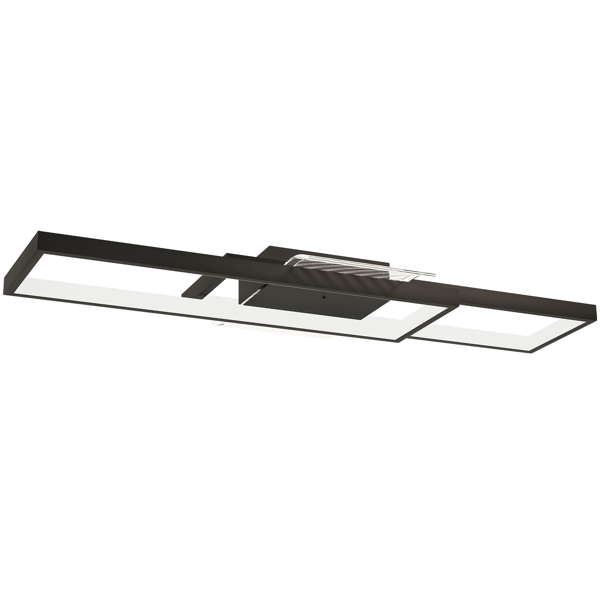 Elz66f19c23613011.jpg Lampada LED a Soffitto Dimmerabile 30-60K con Telecomando e Interruttore, 70x30 cm, Nero - immagine 1