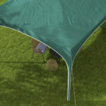 Gazebo da Giardino ad Altezza Regolabile con Fori di Drenaggio e Borsa da Trasporto, in Metallo, Verde - immagine 8