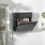 Cassetta Postale in Acciaio Zincato con Portagiornali e 2 Chiavi di Sicurezza, 37x10,5x37 cm, Grigio - immagine 7