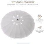 Ombrellone da Giardino e Terrazza 2,5x2,5 m a Manovella con 18 Stecche e Inclinabile, Grigio - immagine 6