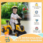 Camion Giocattolo per Bambini 12-36 Mesi con Pala e Rimorchio, in PP e Metallo, 91x29x44 cm, Giallo - immagine 4