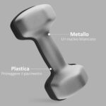 Set 2 Manubri Esagonali da 2x8 kg in Metallo e Plastica con Impugnatura Antiscivolo, 24x11x11 cm, Nero - immagine 5