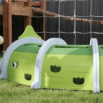 Tunnel per Bambini 3-6 Anni a Forma di Coccodrillo, Gioco per Interno ed Esterno in Plastica, Verde - immagine 8