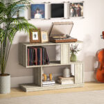 Tavolino da Caffè Moderno a S con 3 Ripiani per Soggiorno e Salotto, 90x30x61 cm, Legno - immagine 6