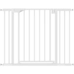 Cancellino di Sicurezza per Bambini e Animali, Chiusura Automatica e Montaggio a Pressione, 76-103x76 cm, Bianco