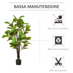 Ficus Artificiale per Interni ed Esterni, Pianta Artificiale Realistica con 78 Foglie, 130cm - immagine 5