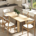 Tavolo Allungabile da Pranzo per 6-8 Persone, 140-180 x 80 cm, Colore Legno - immagine 8