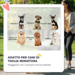 Passeggino per Cani con 2 Finestre a Rete, in Acciaio e Tessuto Oxford, 76x44x103 cm, Nero e Grigio Chiaro - immagine 4