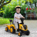Camion Giocattolo per Bambini 12-36 Mesi con Pala e Rimorchio, in PP e Metallo, 91x29x44 cm, Giallo - immagine 2