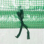 Serra per Piante Verticale con Scaffale a 4 Ripiani in Acciaio e PE Verde Scuro, 70x50x160cm - immagine 9