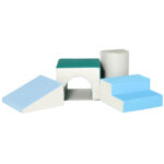 Set 4 Blocchi di Costruzioni Morbidi per Bambini da 1-3 Anni Modulabile, Multicolore