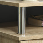 Mobile TV Moderno con 2 Ripiani, Fori Passacavi e 2 Armadietti in MDF 105x40x55cm - Quercia - immagine 7