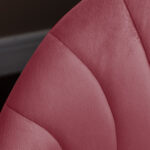 Set 2 Sedie da Pranzo in Velluto Imbottite con Gambe in Metallo, Rosso - immagine 7