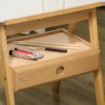 Cavalletto da Pittore ad Altezza Regolabile con Cassetto, in Legno di Faggio, 43,5x43x150-190 cm - immagine 8