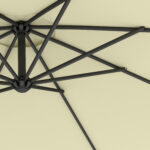 Ombrellone da Giardino 3x2,5 m a Braccio Inclinabile con Manovella, Beige - immagine 9