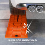 Set 2 Rampe per Auto in Plastica con Carico Massimo 5 Tonnellate, 91x30x21 cm, Arancione - immagine 5