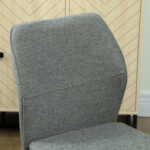 Set 2 Sedie da Pranzo Moderno con Schienale Ergonomico Senza Braccioli, gambe in acciaio e Sedie in velluto versatili, Grigio nero| Aosom Italy - immagine 9