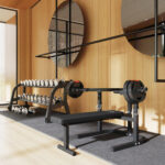 Macchina Pettorali ad Altezza Regolabile in Acciaio, 150x150x60-85 cm, Nero - immagine 2