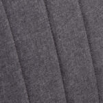 Divano 2 Posti Moderno in Tessuto Senza Braccioli, Divanetto da Salotto con Gambe in Legno, 117x56,5x77 cm, Grigio Scuro - immagine 9