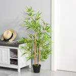Set 2 Piante di Bambù Artificiali in Vaso da 120cm per Interni ed Esterni - immagine 4