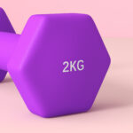 Set 2 Manubri 2x2 kg Esagonali e Antiscivolo per Casa e Palestra, in Metallo e Plastica, 16x7,5x7,5 cm, Viola - immagine 8