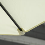 Ombrellone da Giardino a Sbalzo 2,6x2,5 m con Rotazione a 360° e Manovella, Beige - immagine 9