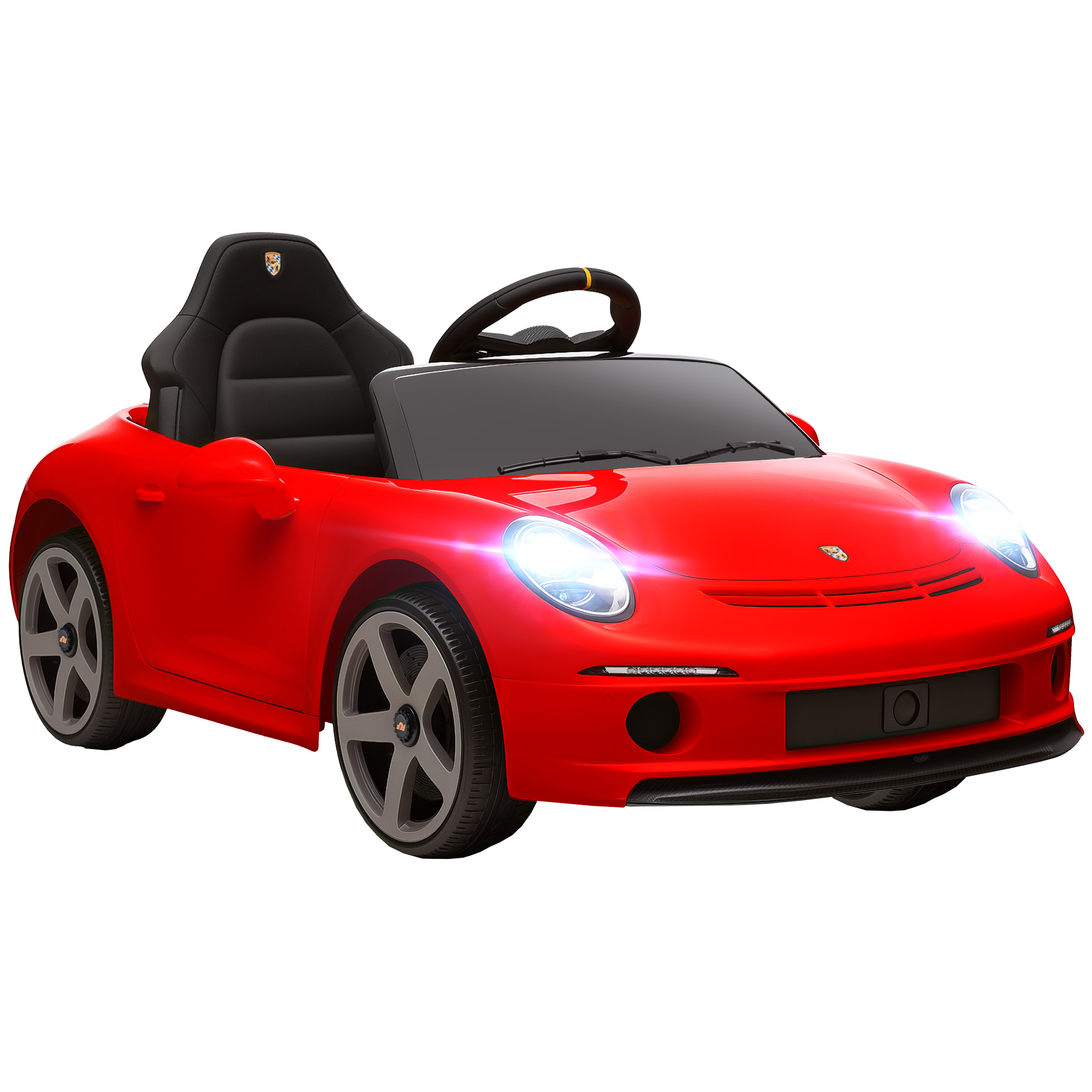OuZbca19a724f78fe.jpg Macchina per Bambini 3-5 Anni con Licenza Ufficiale RUF GT, Telecomando, Cintura di Sicurezza e Musica, Rosso - immagine 1