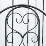 Portapiante Verticale Pieghevole con 5 Vasi da Esterno in Metallo, 82x12,5x150cm, Nero - immagine 8