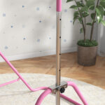 Sbarra per Trazioni Pieghevole per Bambini 3-8 Anni con Altezze Regolabili in Acciaio, 154x106,2x88,5-128,5cm, Rosa - immagine 9