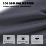 Cuscino da Giardino in Stile Capitonné con 6 Lacci, in Cotone e Poliestere, 150x98x8 cm, Grigio Scuro - immagine 4