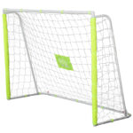 Porta da Calcio da Esterno in Metallo con Bersaglio e Pali in Tessuto Oxford, 186x62x123 cm, Gialla