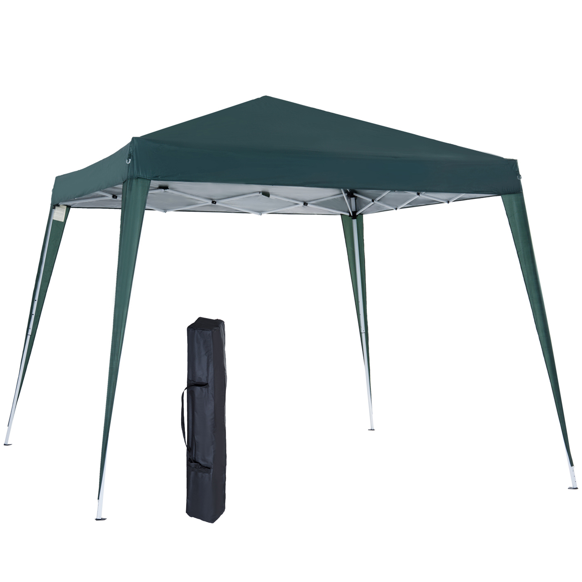 PrLa8319493c1fd1c.jpg Gazebo Pieghevole da Giardino 2,4x2,4m con Struttura in Acciaio e Corde Antivento, Verde - immagine 1
