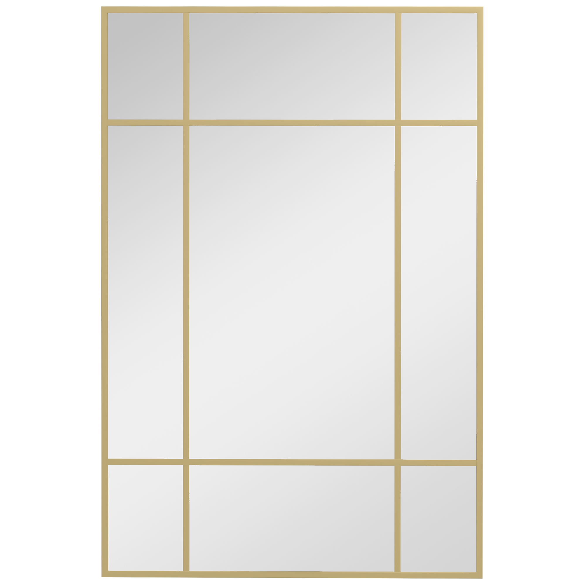 QEKd3019bf9093e12.jpg Specchio da Parete Stile Finestra con Montaggio Verticale e Orizzontale, 90x60 cm, Oro - immagine 1