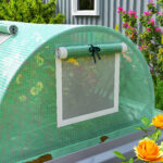 Serra Piccola con 5 Finestrelle e Griglia Centrale, in Acciaio, PE e PP, 3x80x45 cm, Verde - immagine 9