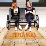 Panchina a Dondolo 2 Posti da Giardino in Metallo e Tessuto a Rete, 120x70x85 cm, Grigio - immagine 7