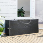 Borsa Portaoggetti da 720L con 2 Cerniere e Maniglie, in Tessuto Oxford 6D, 175x55x75 cm, Nero - immagine 3