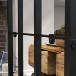 Legnaia da Esterno in Metallo con Tetto in Policarbonato, Capacità 21kg, 185x67x185, Nero - immagine 7