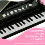Pianoforte per Bambini a 32 Tasti con Sgabello, Microfono, Musiche, Luci e Gambe Rimovibili, Nero - immagine 6