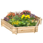 Letto per Orto Senza Base e con Struttura a Incastro, in Legno, 1x92x16cm