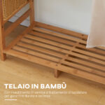 Appendiabiti in Bambù con Scaffale a 6 Livelli e Barra Attaccapanni, 90x30x145 cm, Legno Naturale - immagine 5