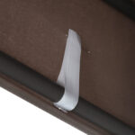 Dondolo da Giardino 3 Posti con Tetto Regolabile, Portabicchieri e Cuscini, 208x121x172 cm, Marrone - immagine 8