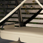 Dondolo da Giardino 2 in 1 Convertibile in Letto con Cuscini e Zanzariera, 240x140x197 cm, Caffè - immagine 8