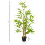 Set 2 Piante di Bambù Artificiali in Vaso da 120cm per Interni ed Esterni - immagine 3