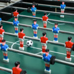 Tavolo Multigioco 4 in 1 con Calcio Balilla, Biliardo, Ping Pong e Hockey da Tavolo, 107x61x84,5cm - immagine 8