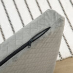 Divanetto per Cani e Gatti Stile Scandinavo con Cuscino Imbottito in Velluto e Legno, 64x45x36cm, Grigio - immagine 9