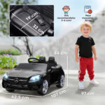 Macchina Elettrica per Bambini Licenza Mercedes SLC 3 con Telecomando, in PP e Metallo, 107x62,5x44 cm, Nero - immagine 3